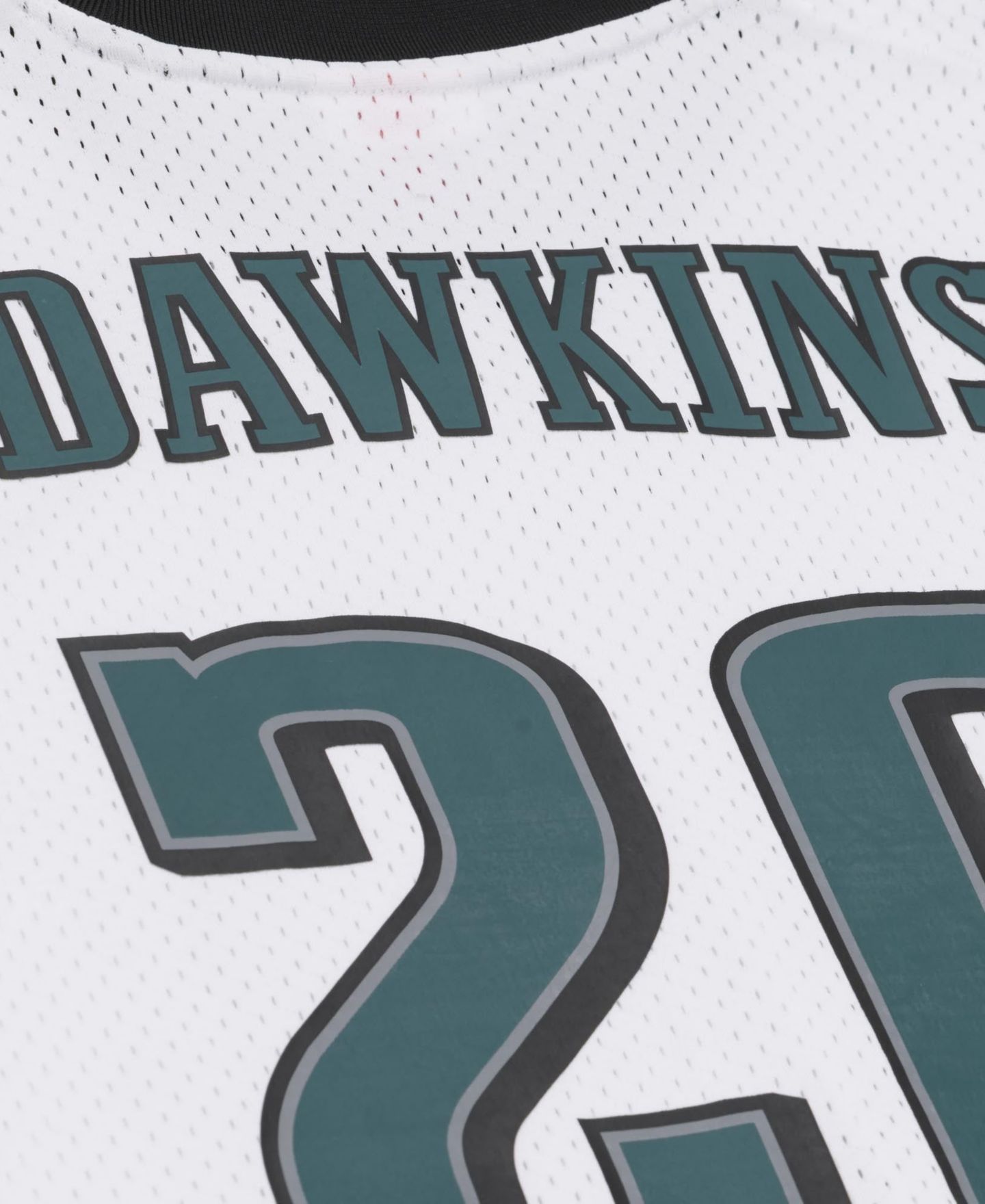 Мужской топ Mitchell & Ness Brian Dawkins White Philadelphia Eagles Retired Player Name & Number Mesh — фото 7