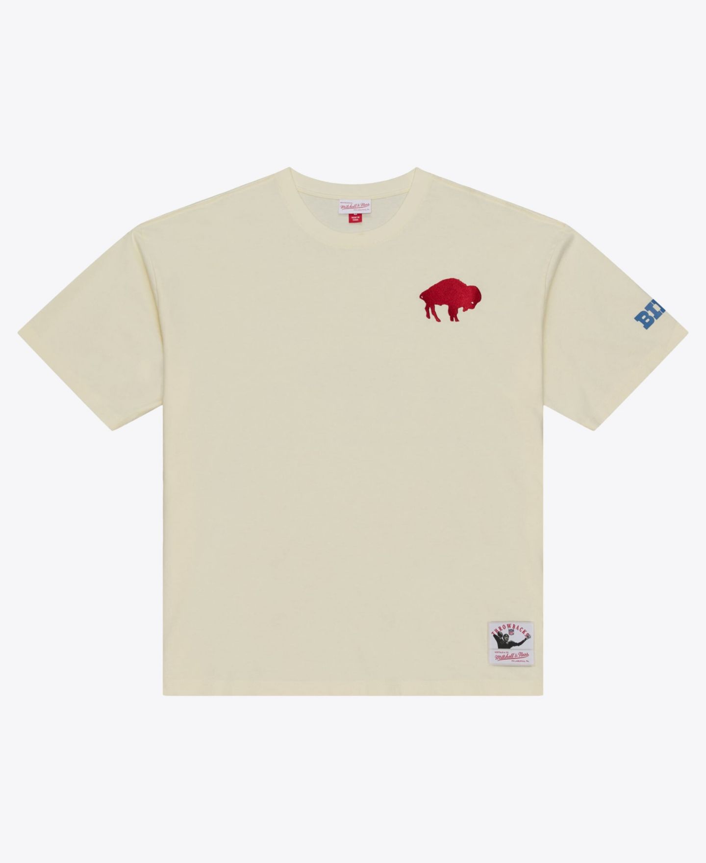 Мужская футболка Mitchell & Ness Cream Buffalo Bills Oversized Heritage Hues — фото 2