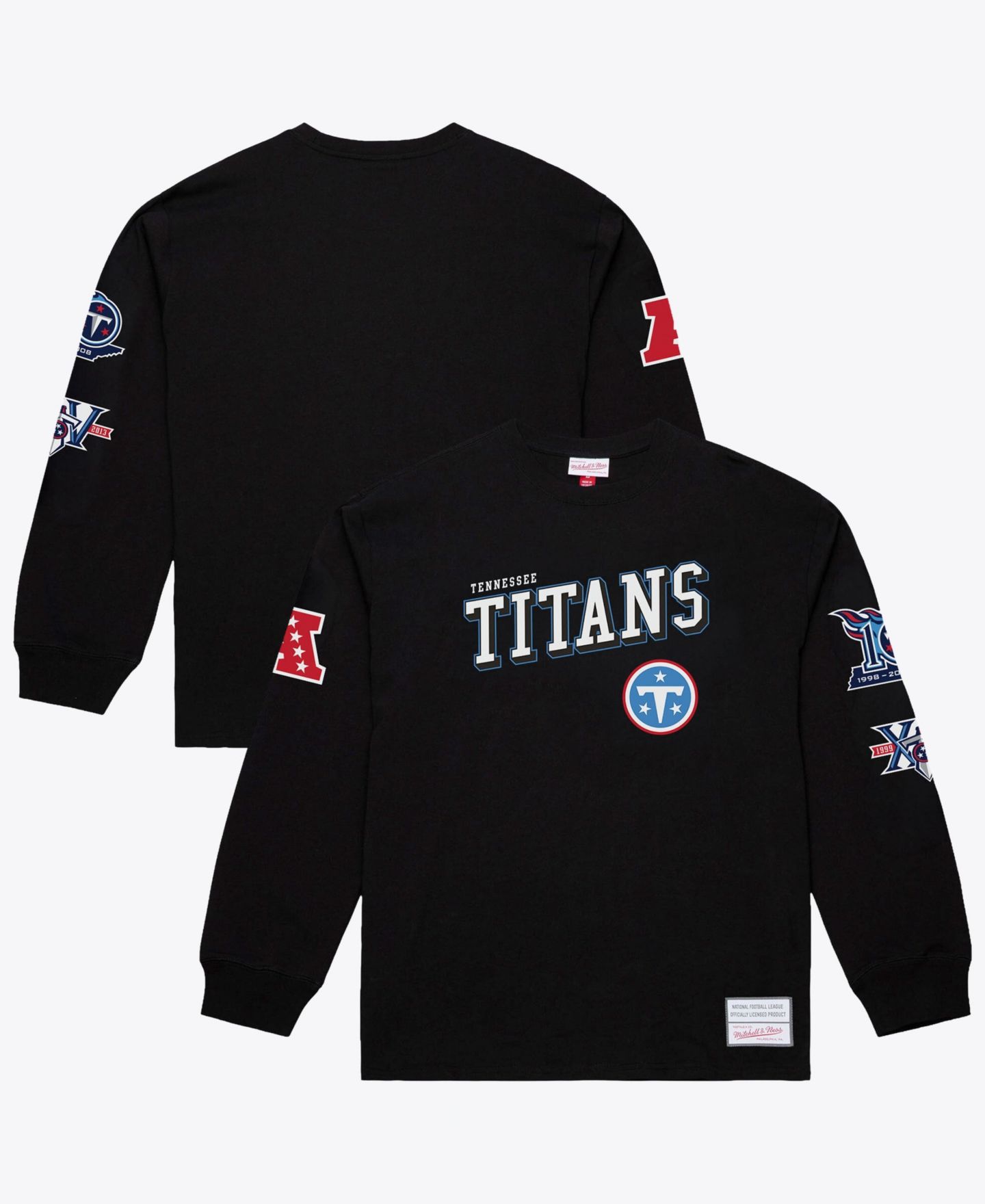 Мужская футболка Mitchell & Ness Black Tennessee Titans Training Camp Long-Sleeve — фото 1