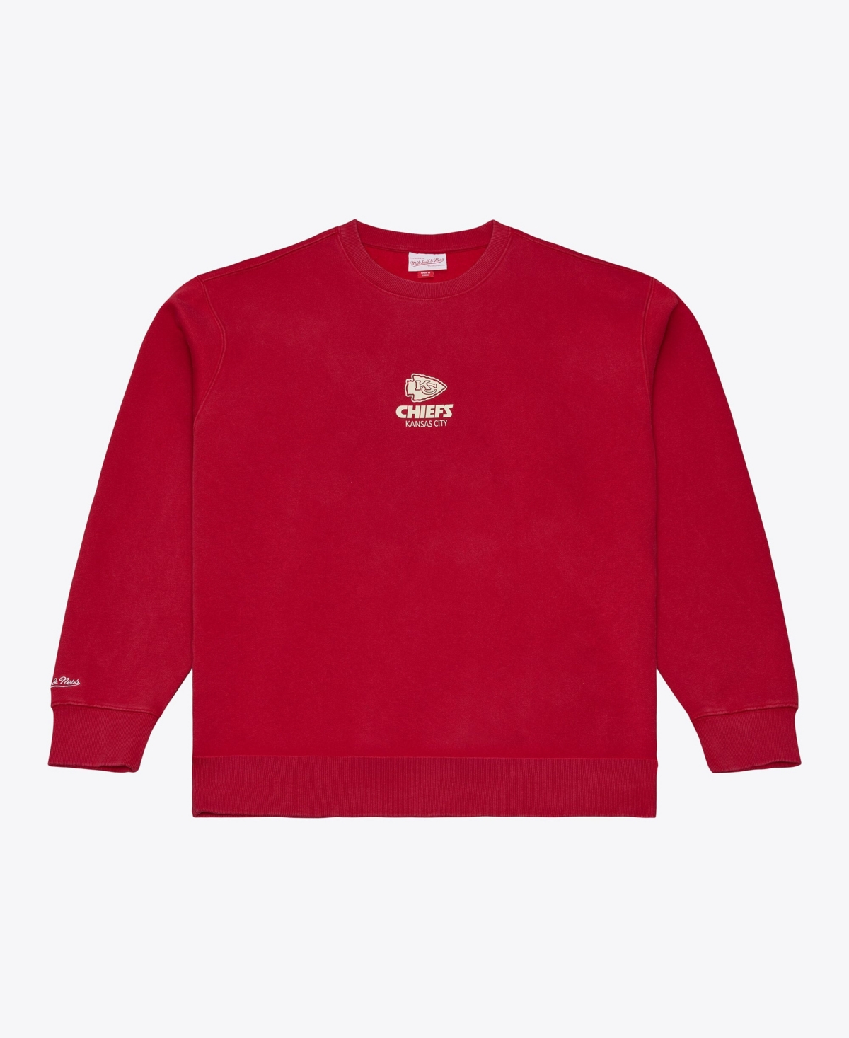 Mitchell & Ness Men's Red Kansas City Chiefs Core Essentials Micro Logo Fleece Sweatshirt - Red