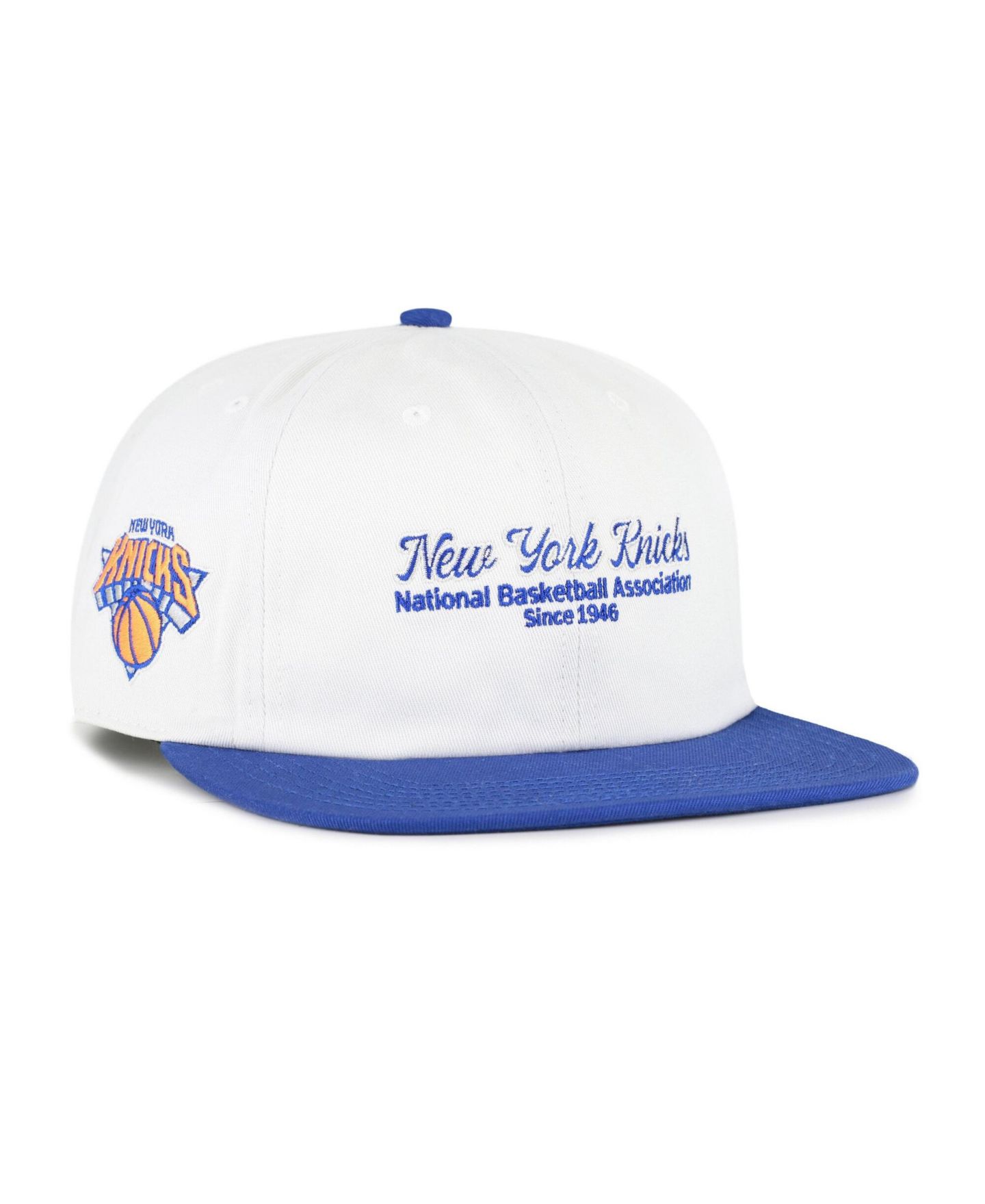 Мужская кепка '47 Brand Cream New York Knicks Script Stack Captain Snapback Hat — фото 1