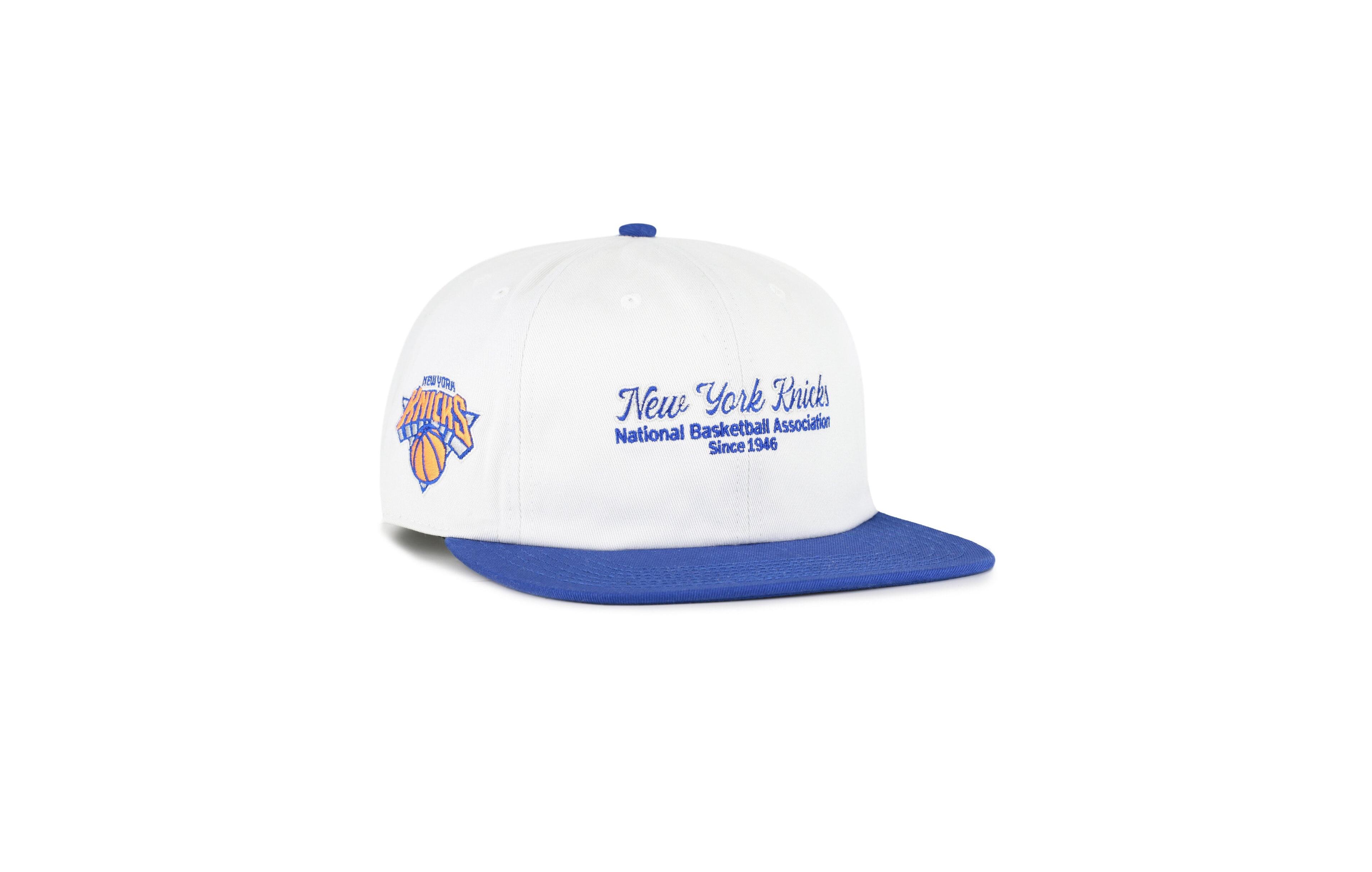 '47 Brand Men's Cream New York Knicks Script Stack Captain Snapback Hat