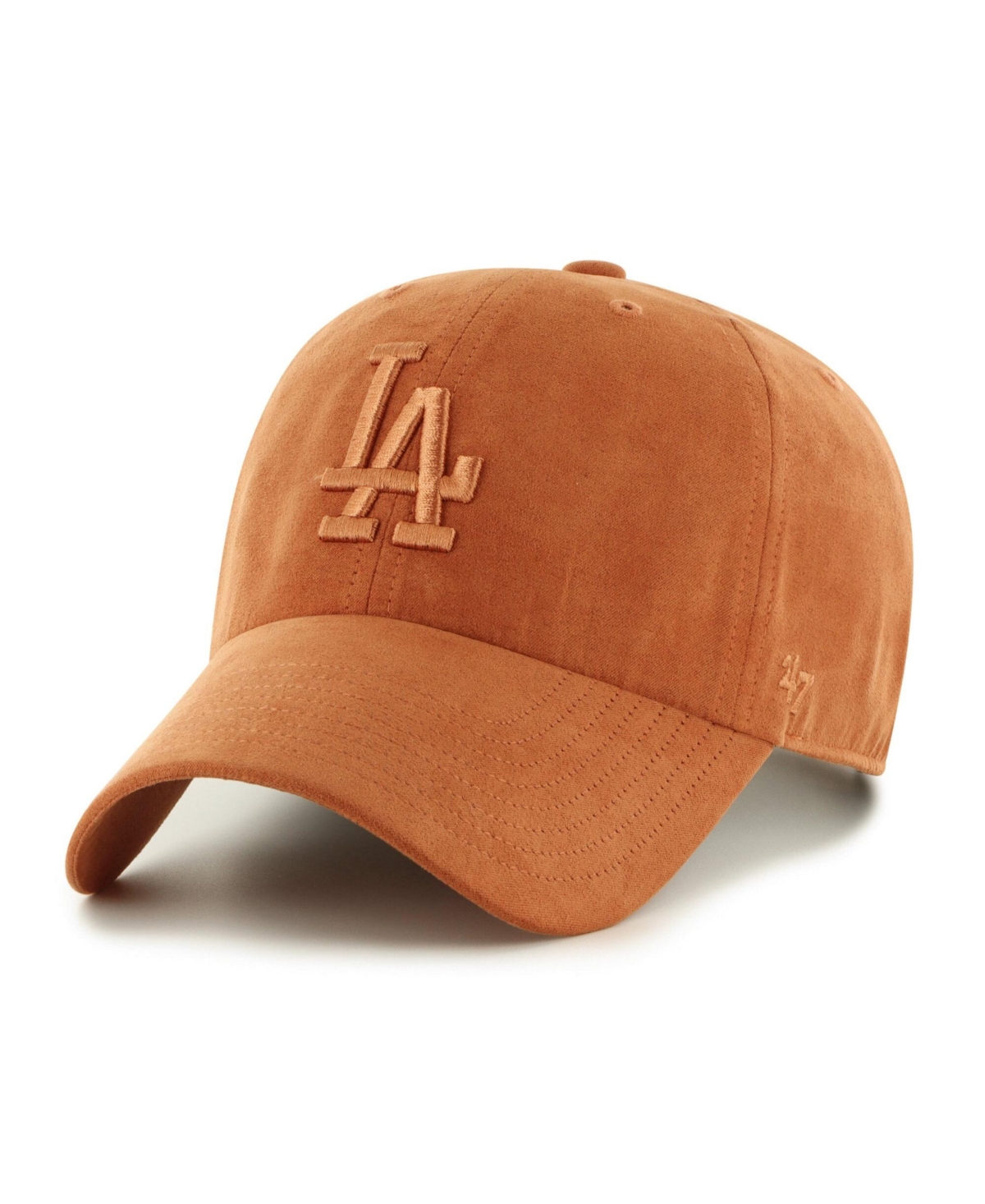 '47 Brand Men's and Women's Orange Los Angeles Dodgers Fall Feelings Ballpark Suede Clean Up Hat - Orange