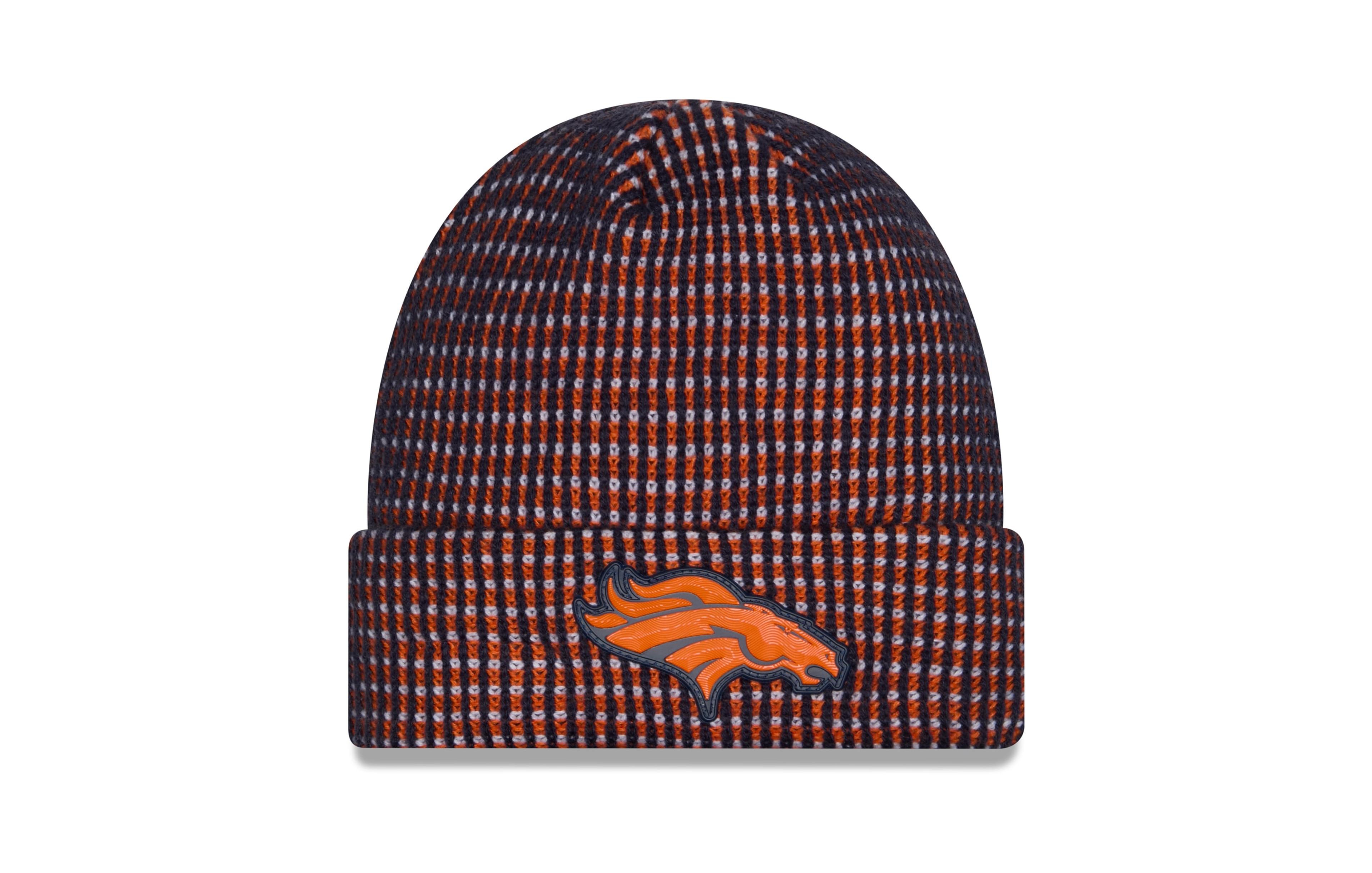 New Era Men's Orange Denver Broncos 2026 Sideline Cold Weather Cuffed Knit Hat