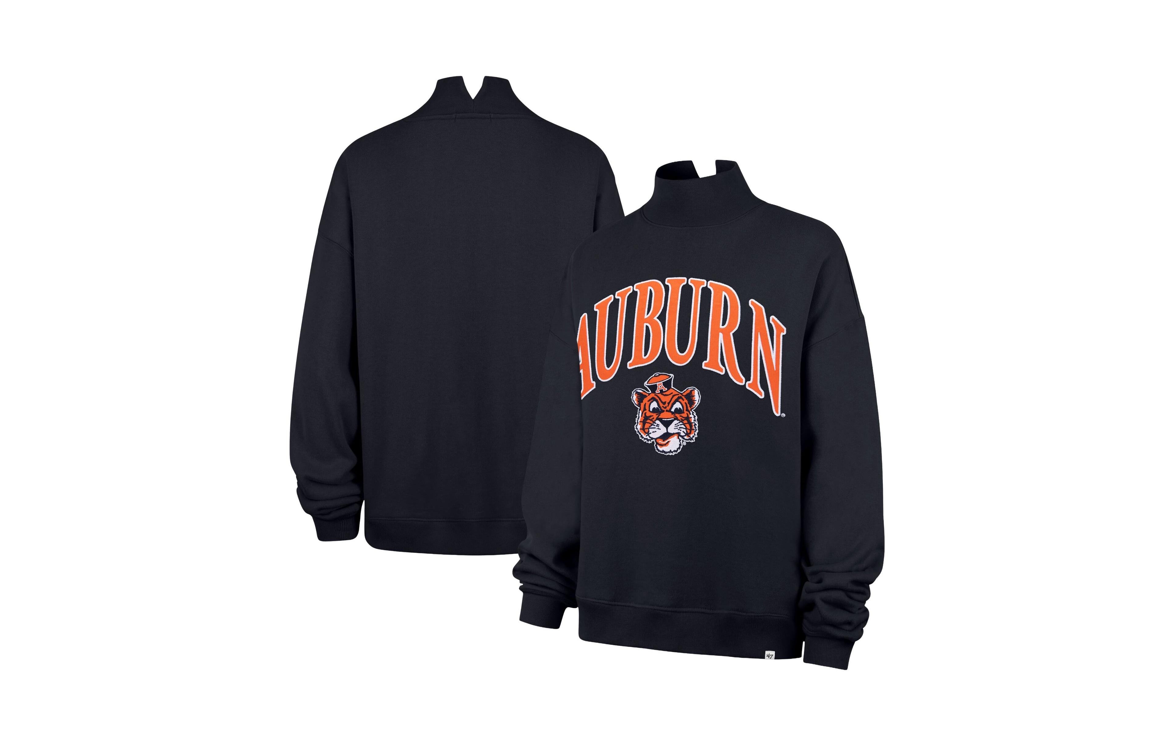 '47 Brand Women's Navy Auburn Tigers Mock Neck Sweatshirt
