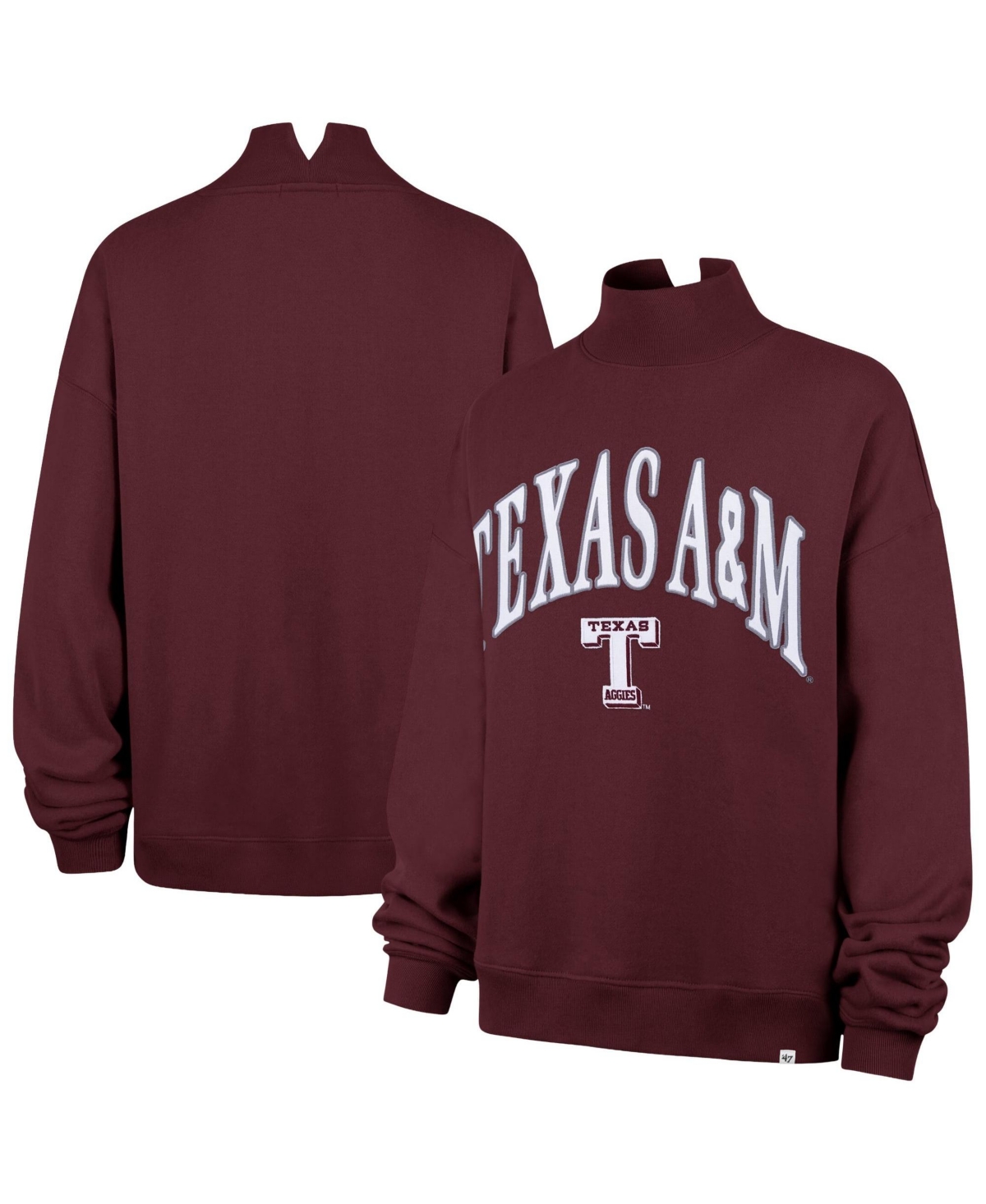 '47 Brand Women's Maroon Texas A&M Aggies Mock Neck Sweatshirt - Maroon