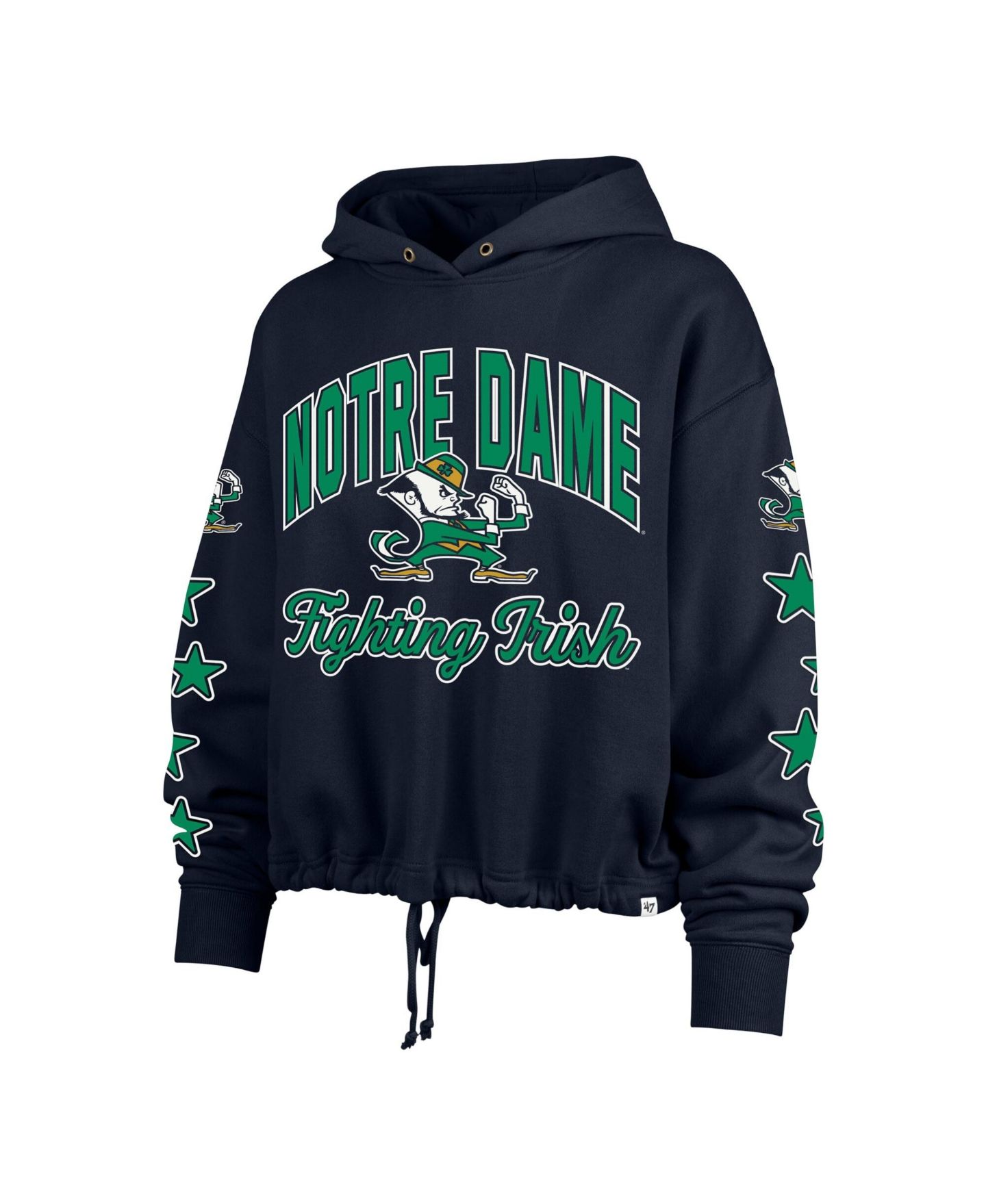 Женское худи '47 Brand Navy Notre Dame Fighting Irish Starry Eyed Venice Pullover — фото 2