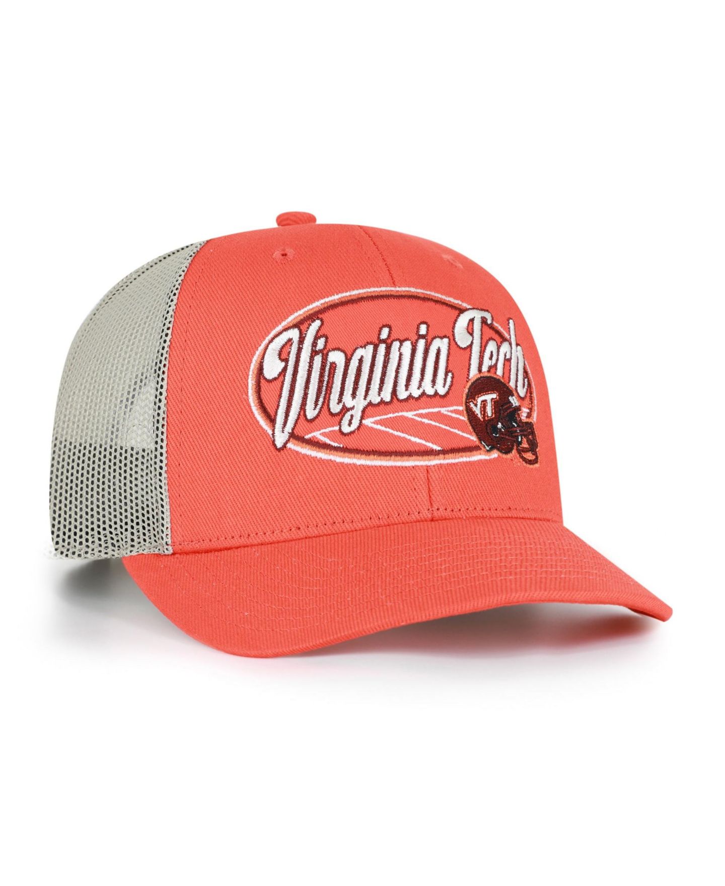 Кепка '47 Brand Orange Virginia Tech Hokies Enfield Adjustable Trucker Hat — фото 2