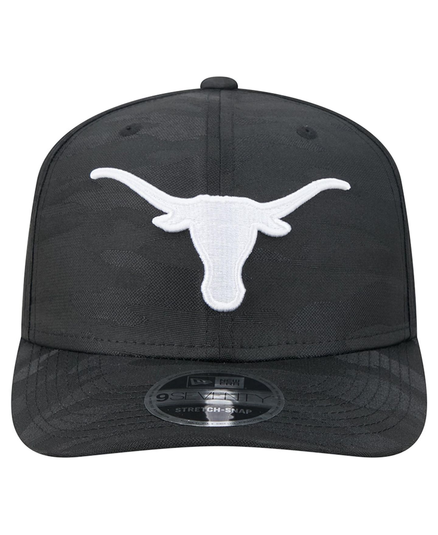 Мужская кепка New Era Black Texas Longhorns Perforated Camo 9SEVENTY Adjustable Hat — фото 2