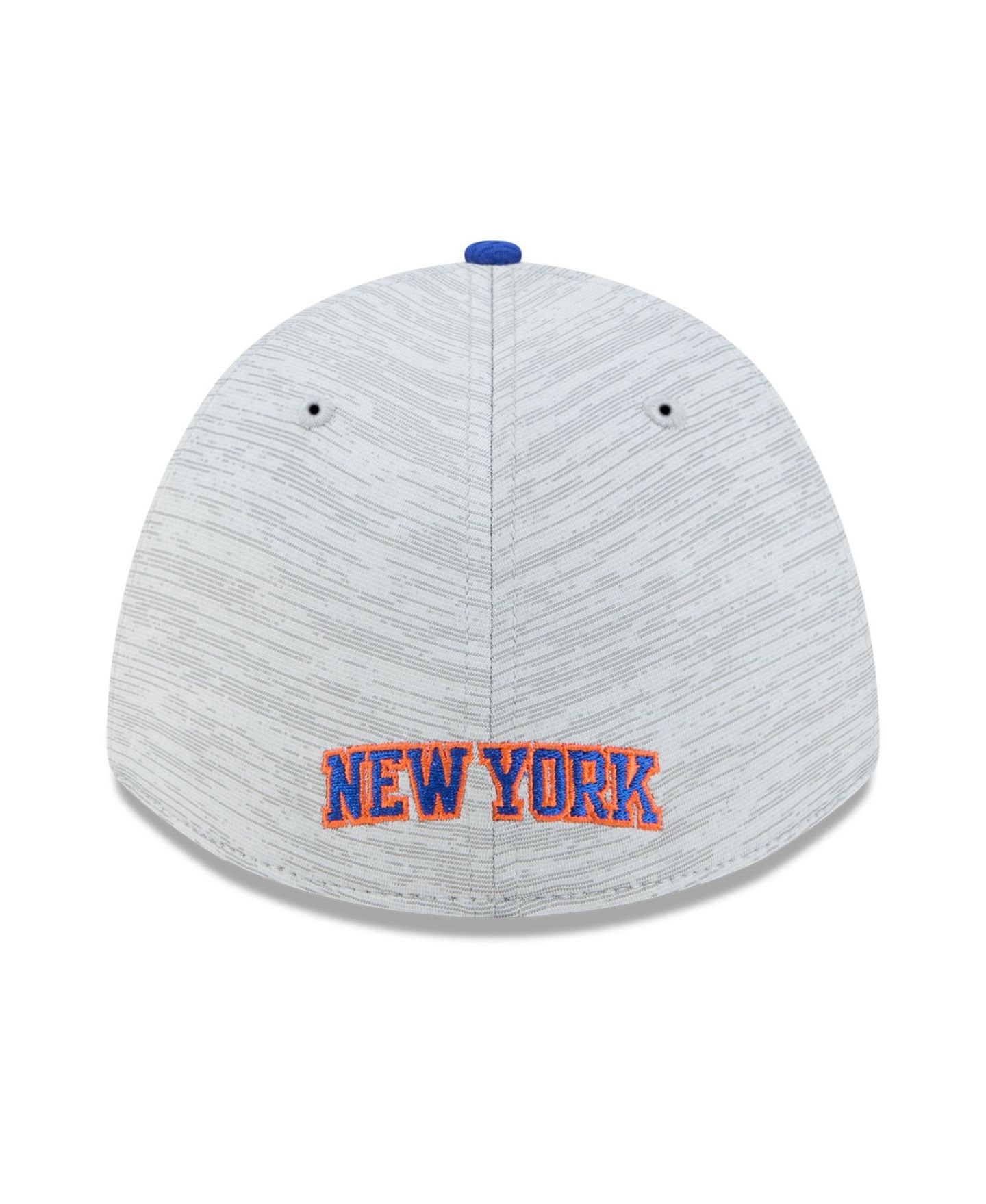 Мужской головной убор New Era Gray New York Knicks 39THIRTY M-Crown Tech Stretch Hat — фото 4