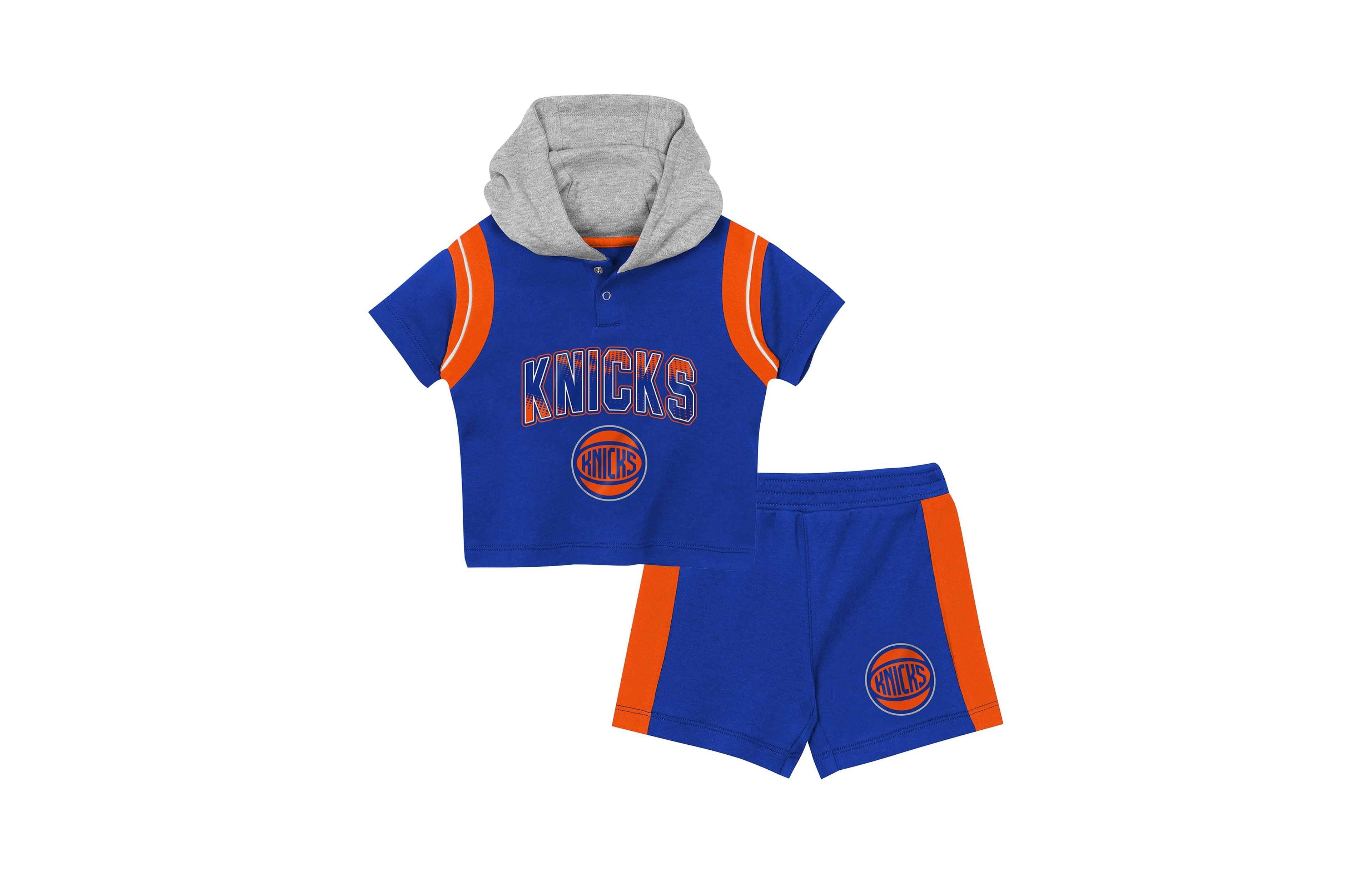 Outerstuff Preschool Blue New York Knicks Get Back Short-Sleeve Hoodie & Shorts, 2-Pack Set