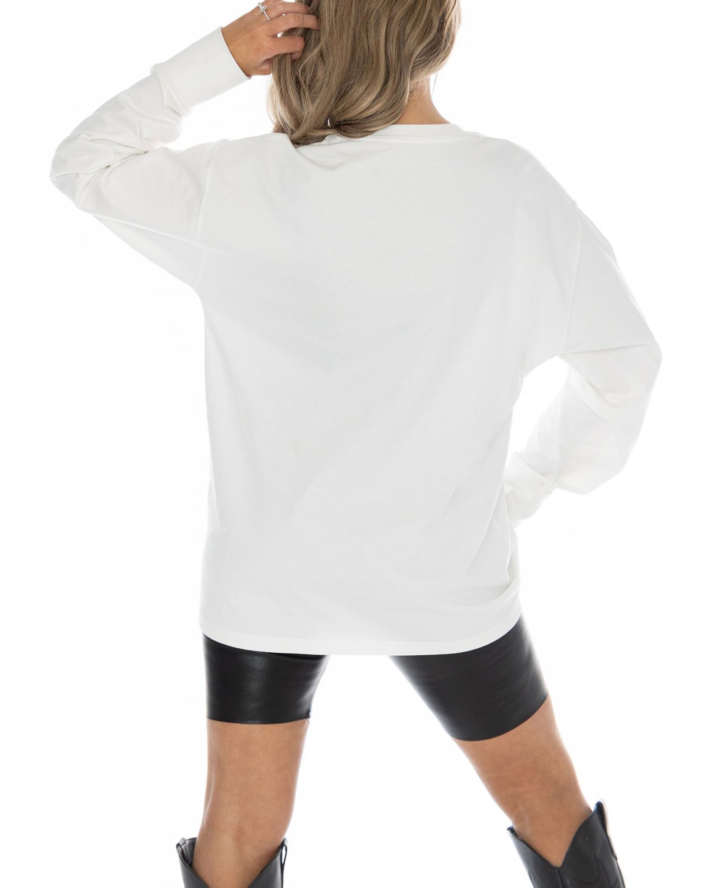 Женская футболка Gameday Couture White Texas Tech Red Raiders Big Goals Oversized Long-Sleeve — фото 5