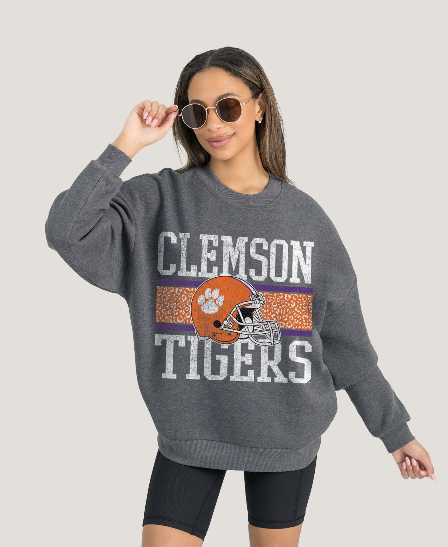 Женская толстовка Gameday Couture Charcoal Clemson Tigers Premium Fleece Pullover — фото 1