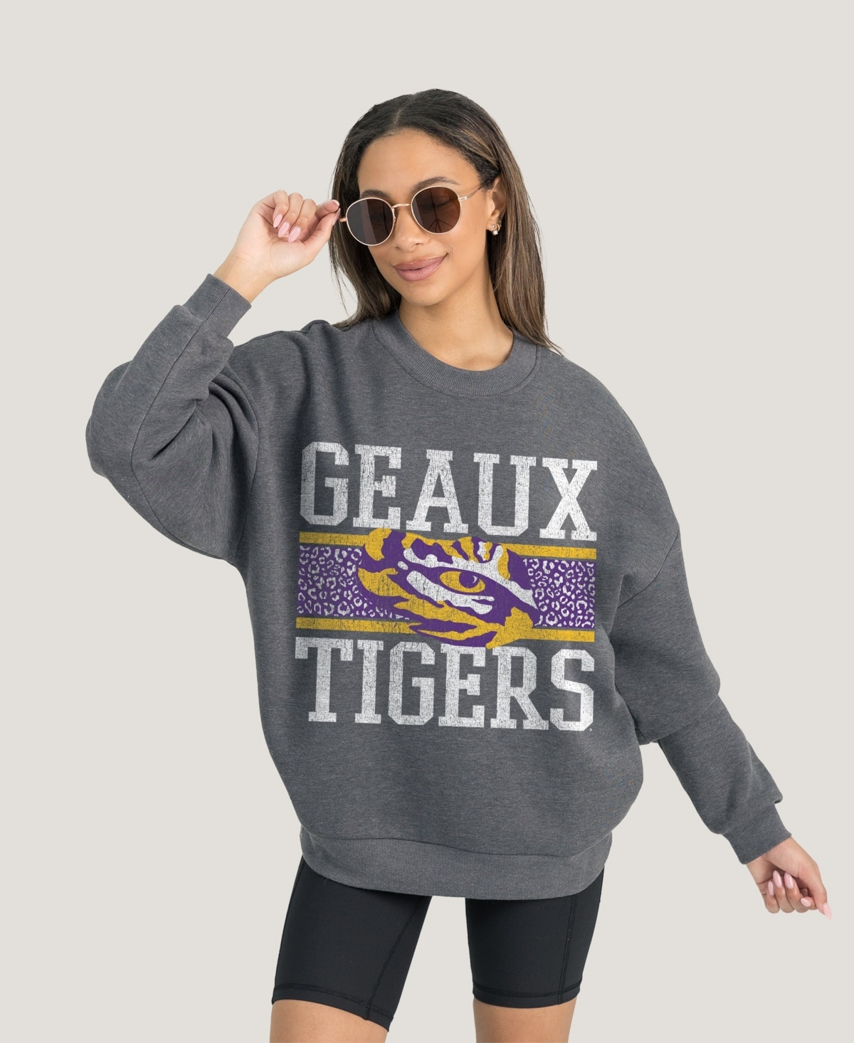 Gameday Couture Women's Charcoal Lsu Tigers Premium Fleece Pullover Sweatshirt - Charcoal