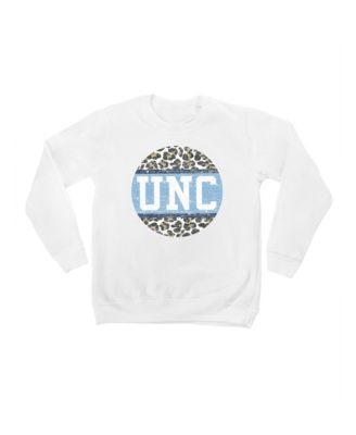 Big Boys' and Girls' White North Carolina Tar Heels Scoop Score Pullover Sweatshirt
