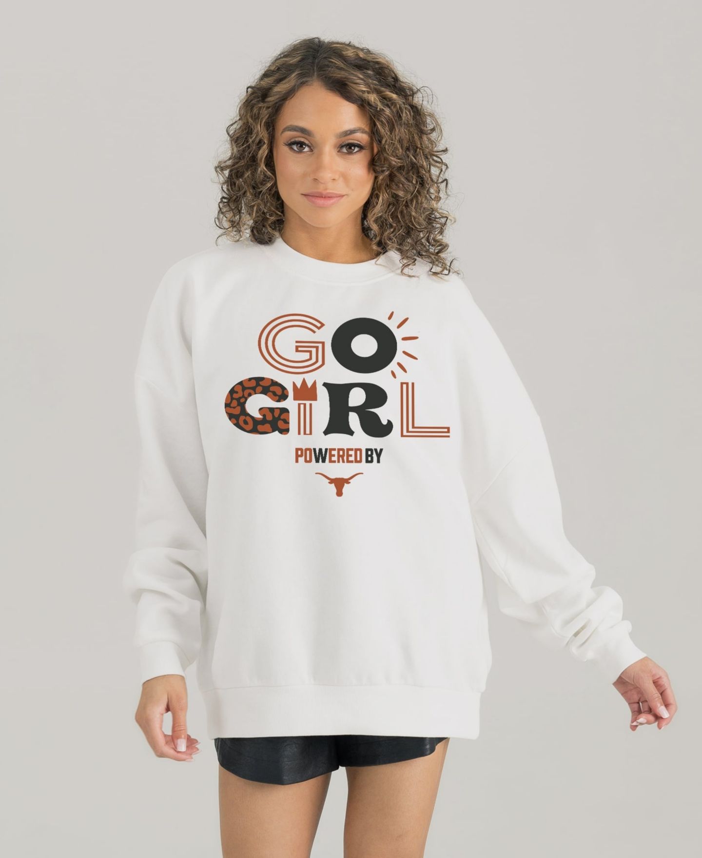 Женская толстовка Gameday Couture White Texas Longhorns Powered By Go Girl Premium Pullover — фото 1