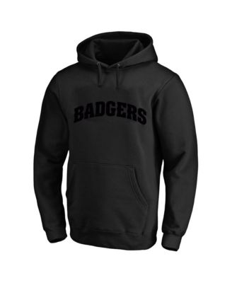 Men's Black Wisconsin Badgers Big & Tall Tonal Hoodie