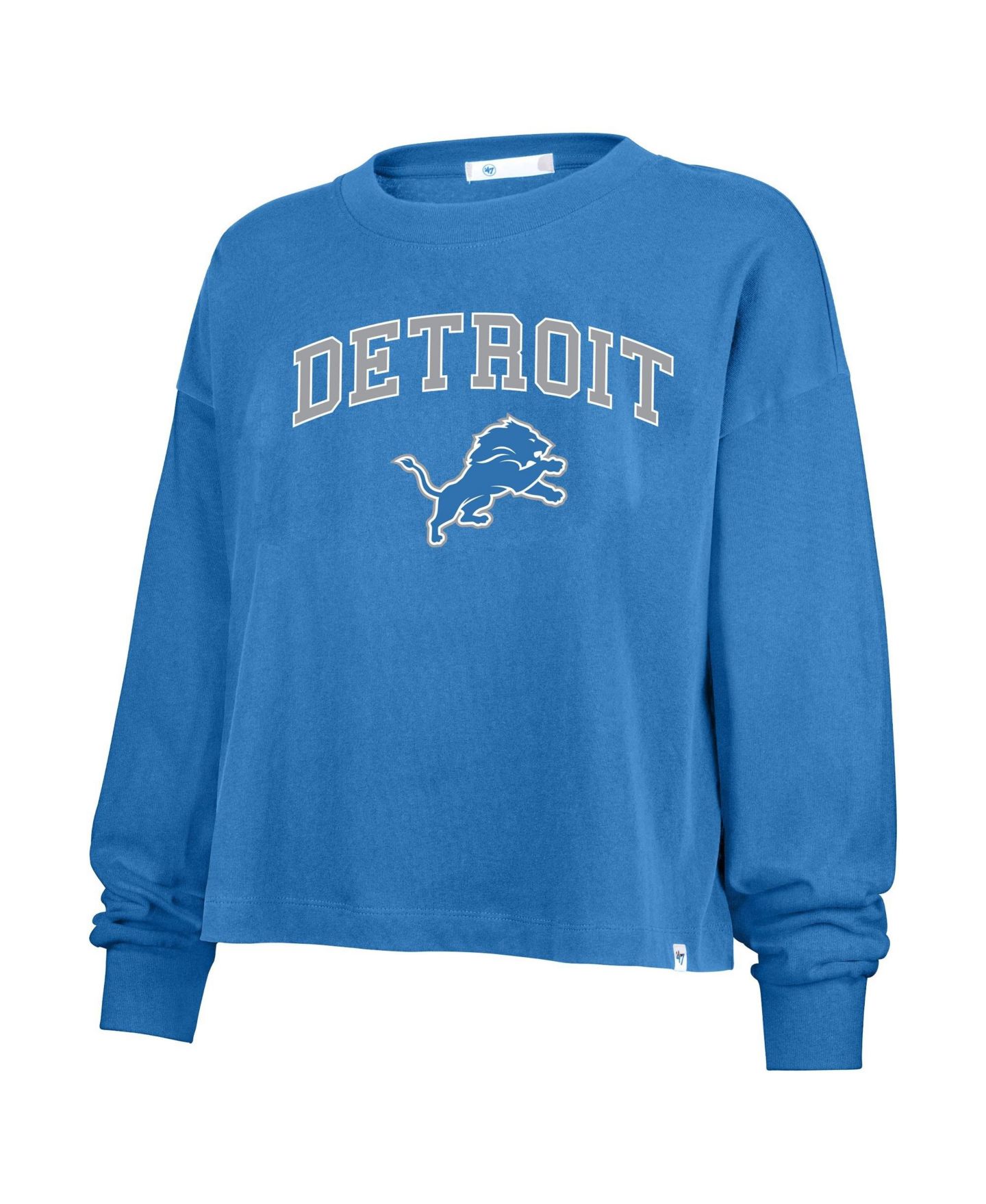 Женская футболка '47 Brand Blue Detroit Lions Plus Size Sydney Arch Game — фото 2