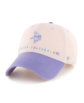 Big Boys' and Girls' Pink/Purple Minnesota Vikings Friendship Bracelet Clean Up Adjustable Hat