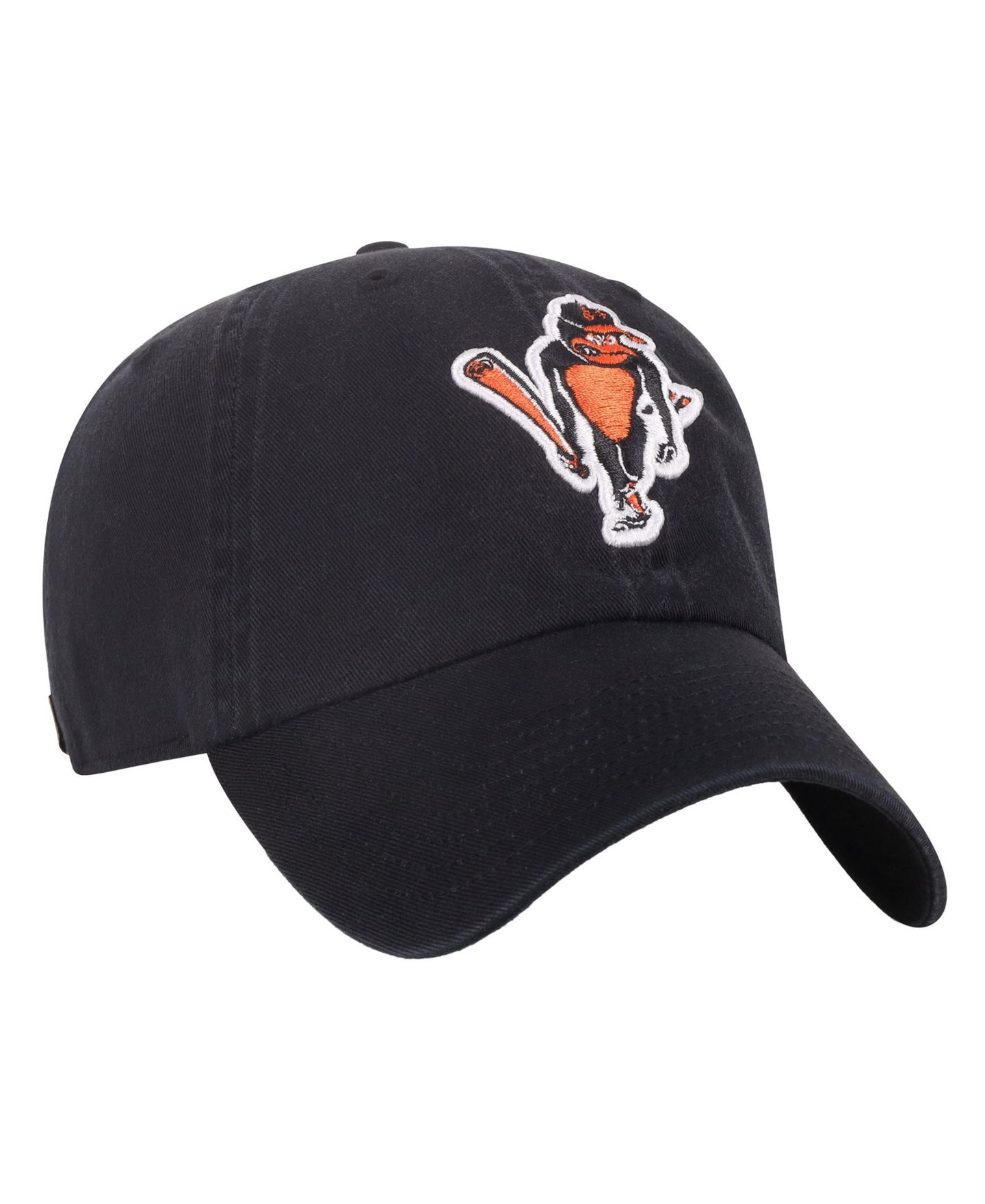 Мужская кепка '47 Brand Black Baltimore Orioles Cooperstown Collection Clean Up Adjustable Hat — фото 2