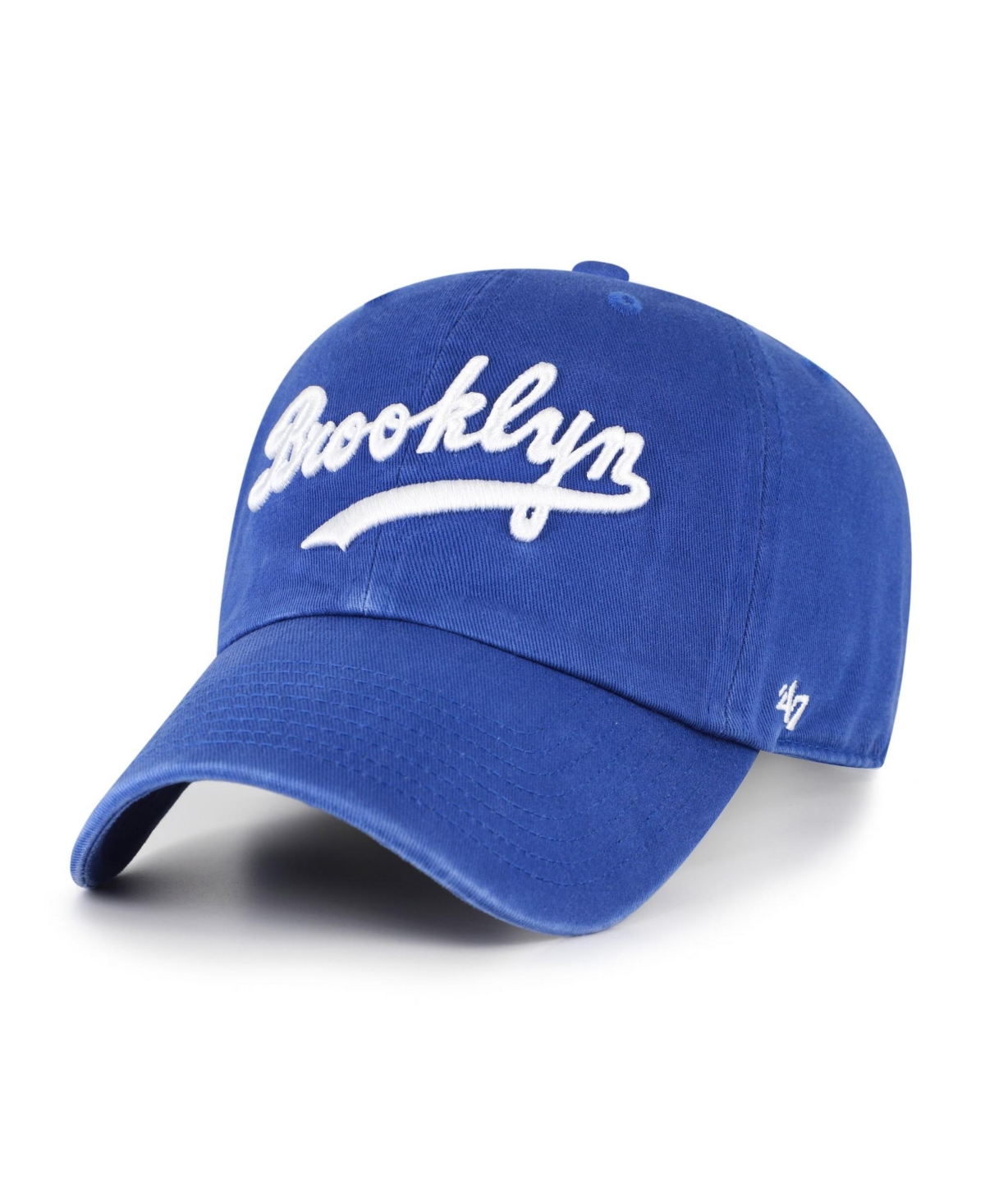 '47 Brand Men's Royal Brooklyn Dodgers Cooperstown Collection Script Clean Up Adjustable Hat - Royal