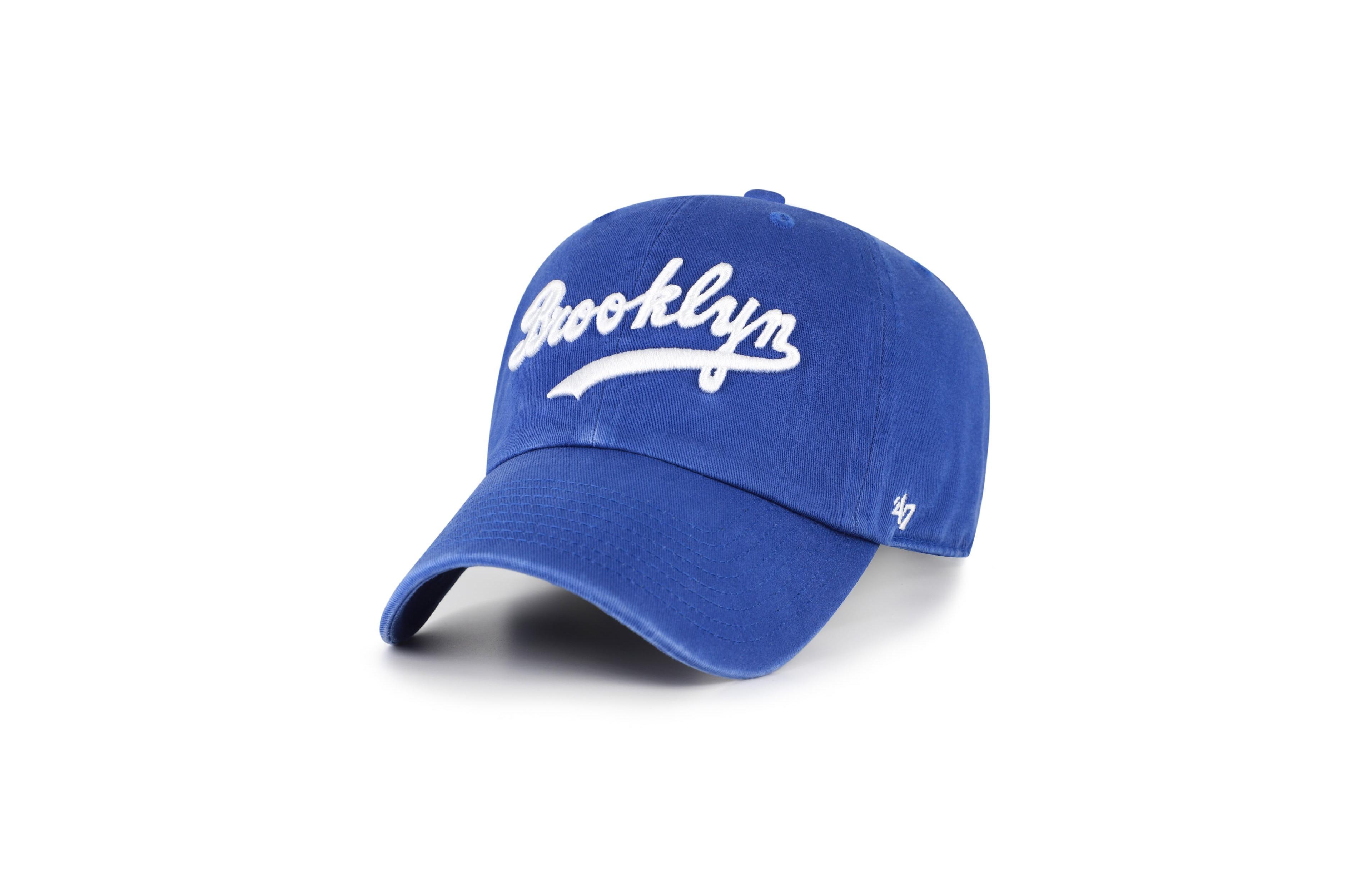 '47 Brand Men's Royal Brooklyn Dodgers Cooperstown Collection Script Clean Up Adjustable Hat