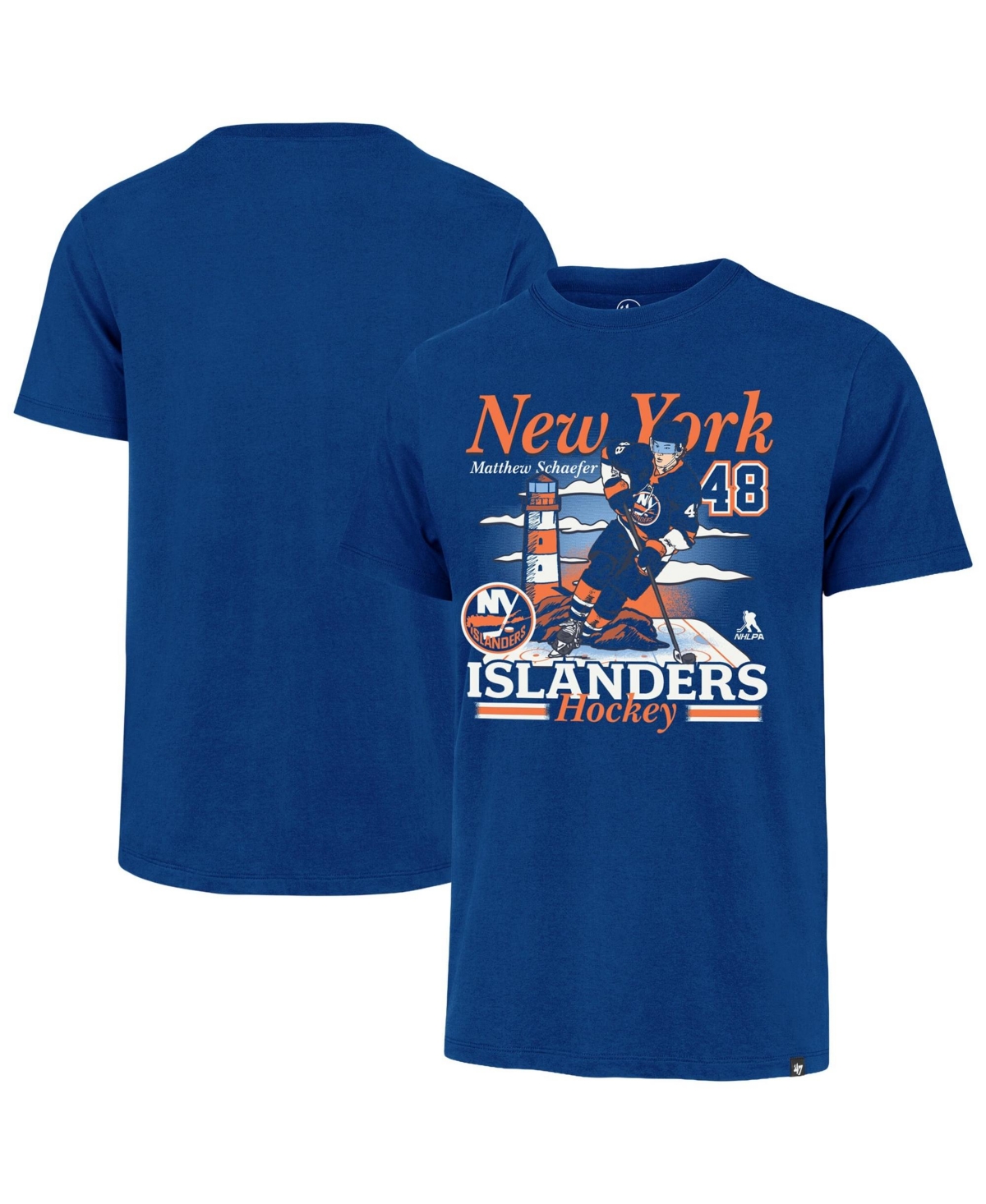 '47 Brand Men's Matthew Schaefer Royal New York Islanders City Name & Number T-Shirt - Royal