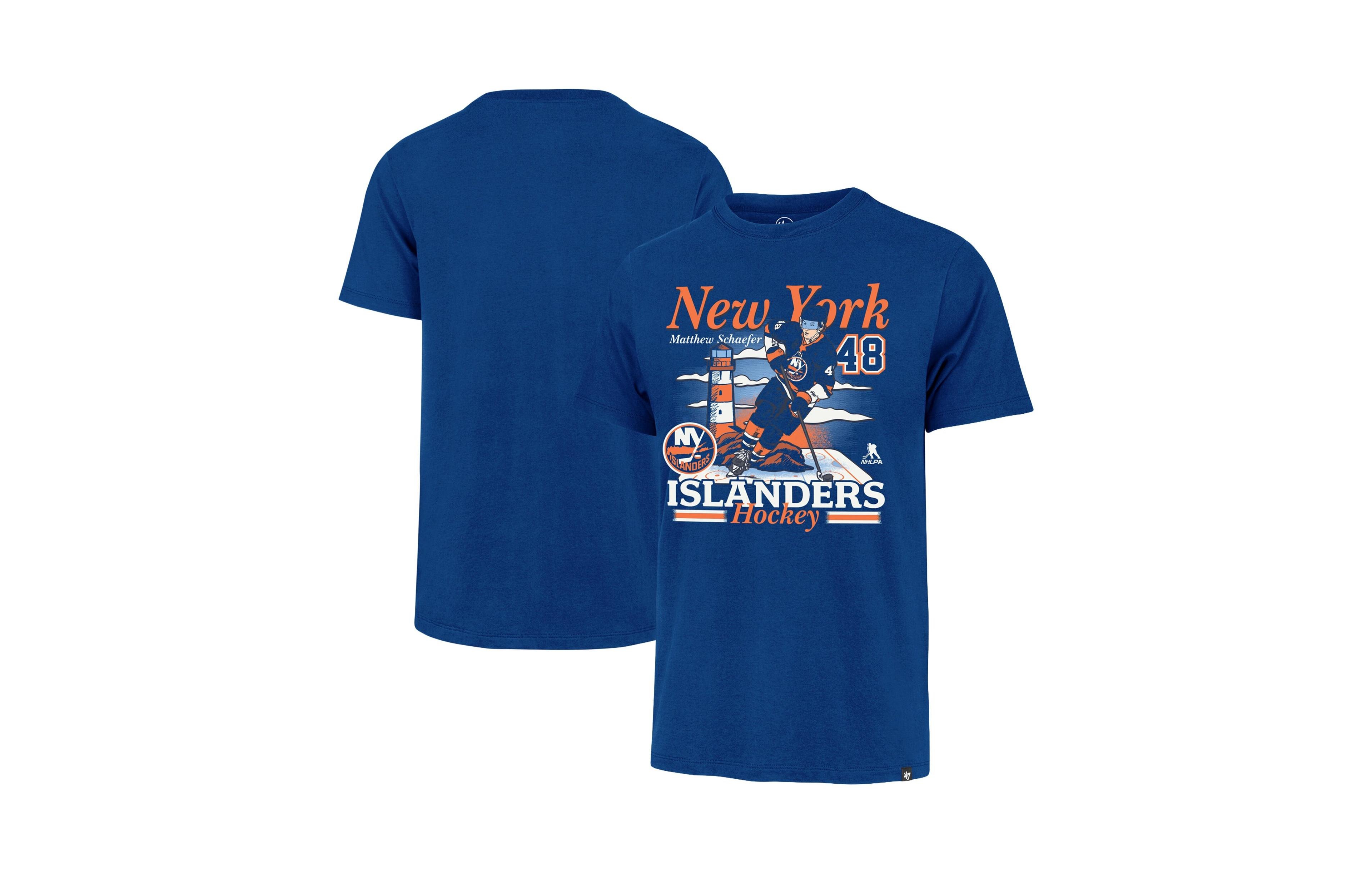 '47 Brand Men's Matthew Schaefer Royal New York Islanders City Name & Number T-Shirt