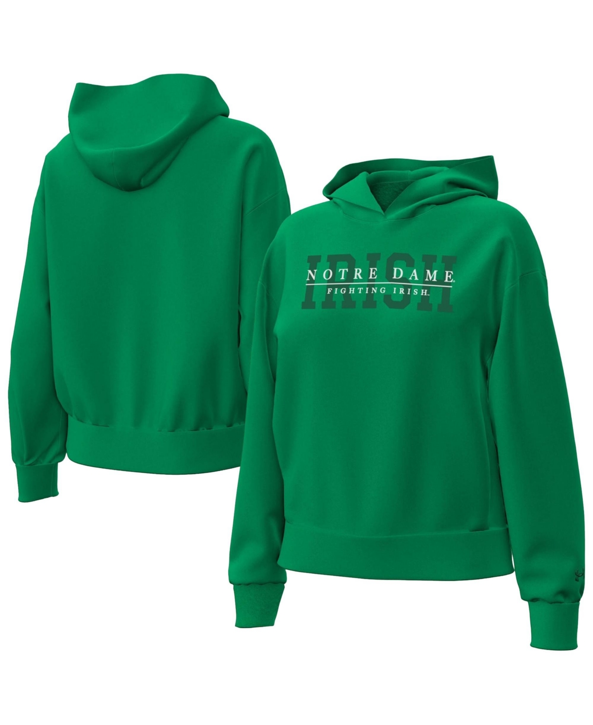 Under Armour Women's Green Notre Dame Fighting Irish Icon Fleece Hoodie - Green
