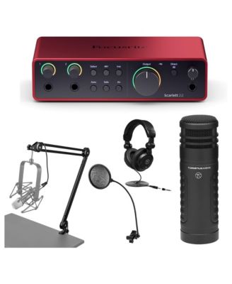 Scarlett 2i2 4th Gen USB Interface with SW, TAP500 Mic, Headphones