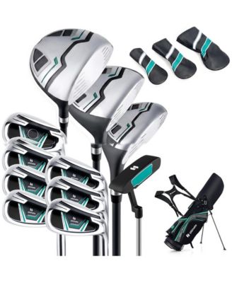 11 Pieces Complete Golf Club Package Set, for Indoor or Outdoor Sports Training and Recreation