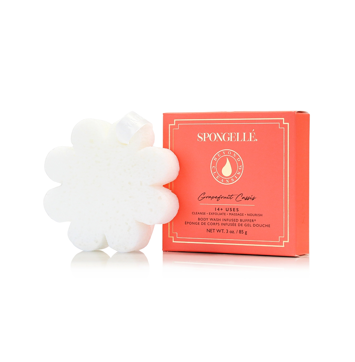 SPONGELLE Grapefruit Cassis Boxed Flower Body Buffer | Body Wash Infused Buffer