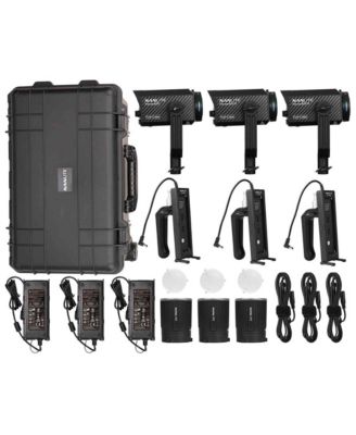 Forza 60CR 88W RGBLAC LED 3-Spotlight Kit with CRMX, Battery Grip, Bowens-Mount Adapter and Rolling Hard Case