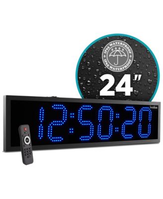 24" Waterproof LED Display Wall Clock