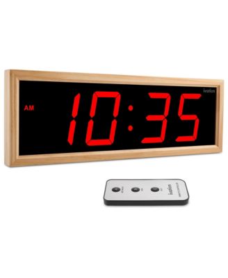 24" LED Display Auto-Dimming Wall Clock