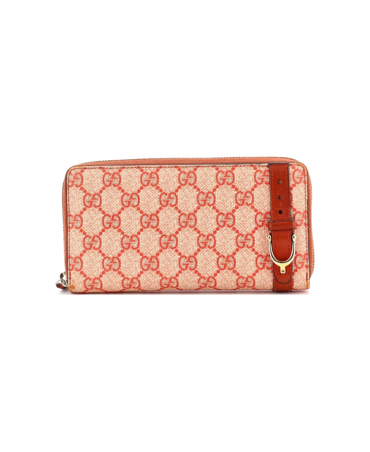 Pre-Owned Gucci Nice Zip Around Wallet Gg Coated Canvas - Brown