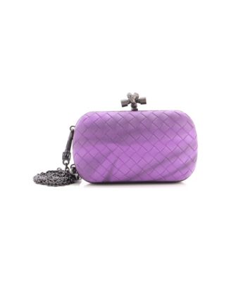 Small Box Knot Chain Clutch Intrecciato Nappa