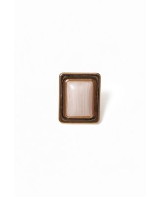 Women's Black Society Wood Grain Pattern Gold-Tone Polished Ring