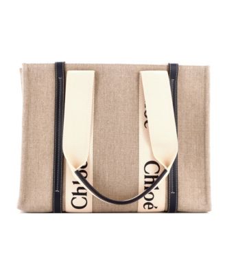 Medium Woody Tote Canvas with Leather