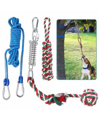 Interactive Dog Tug Toy Bungee Tether Rope Durable Outdoor Exercise
