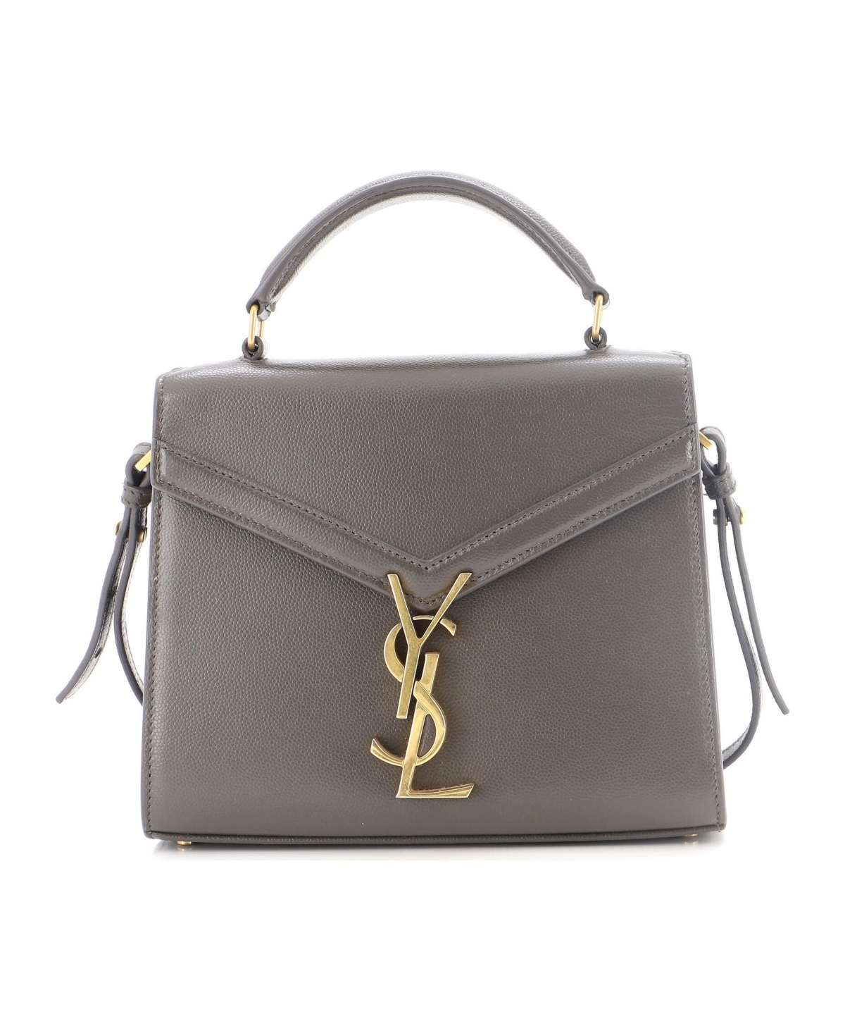 Pre-Owned Saint Laurent Mini Cassandra Top Handle Bag Leather - Grey