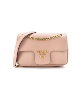 Small Pattina Flap Shoulder Bag Saffiano Leather