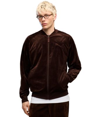 Men's Relaxed Velour Full Zip Track Jacket