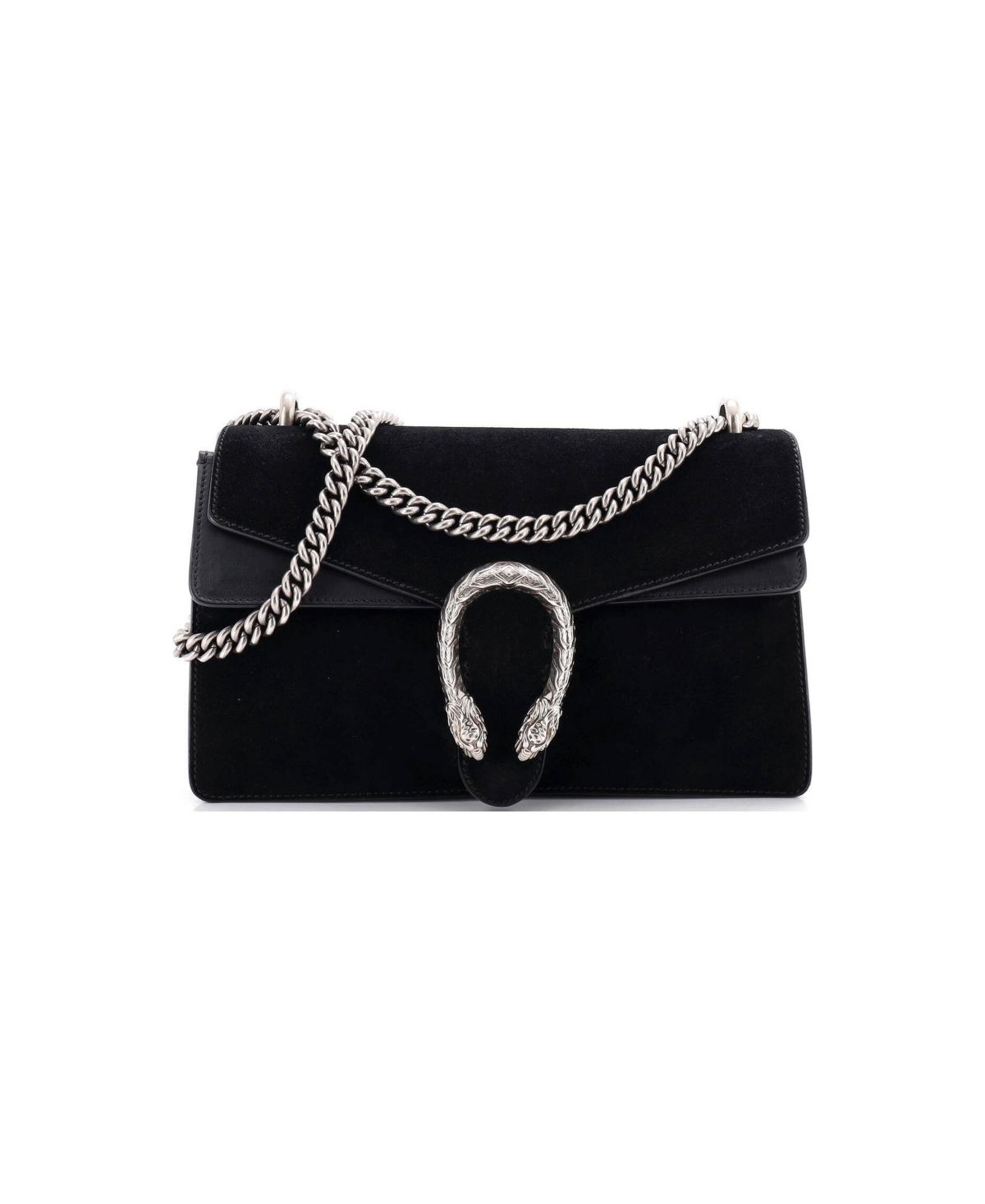 Pre-Owned Gucci Small Dionysus Bag Suede - Black