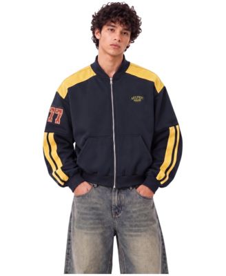 Men's Relaxed-Fit Boxy Full-Zip Bomber Jacket