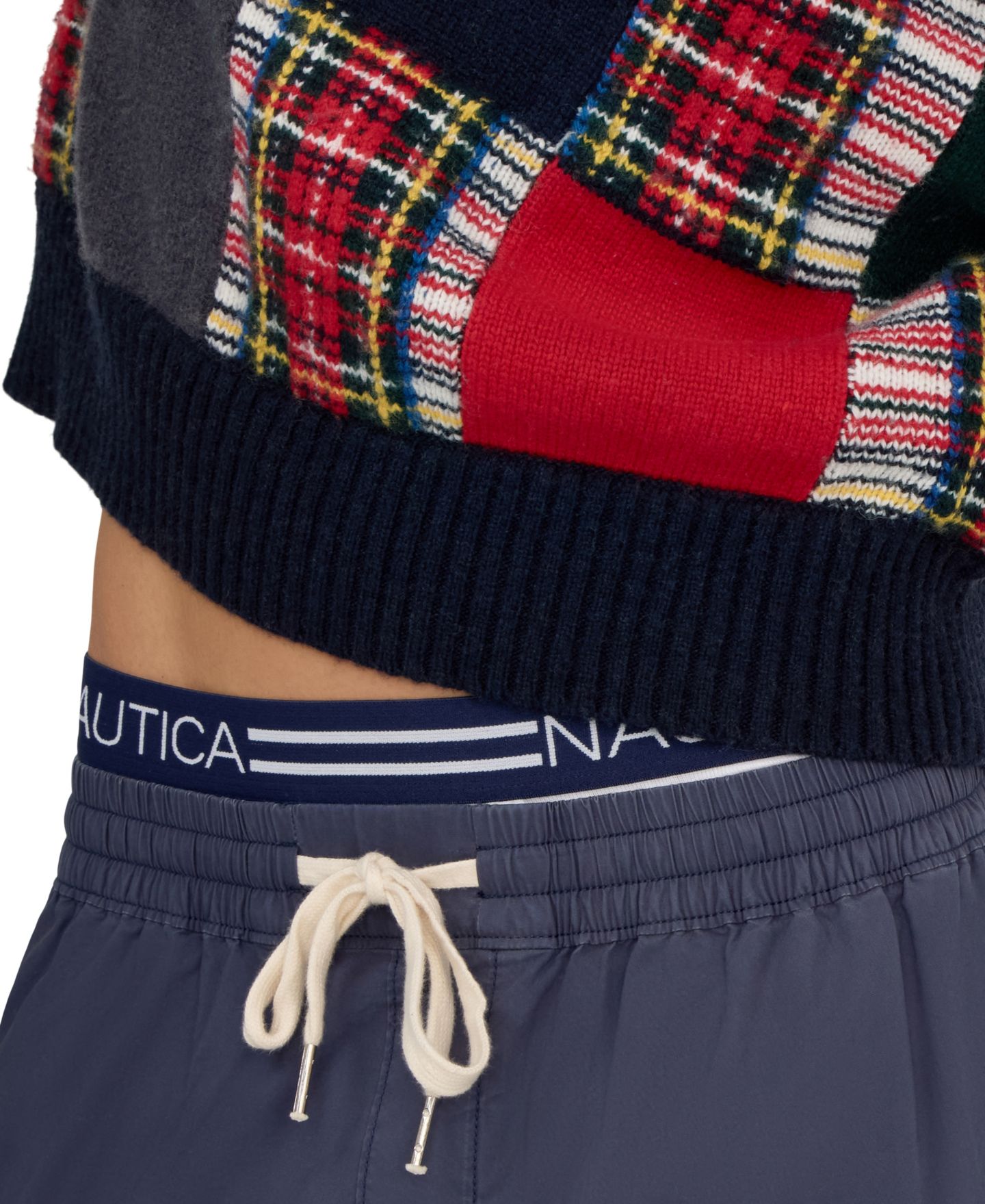 Мужской свитер Nautica Patchwork Jacquard Crew Holiday Crewneck, цвет: Тёмно-синий — фото 3