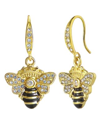 Women's Rhinestone Bee Earrings