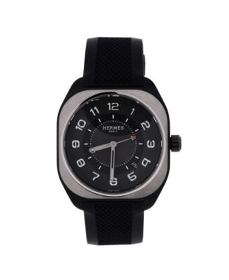 Pre-Owned Hermes H08 Automatic Watch in Titanium and Rubber 39mm