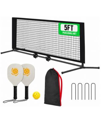 5feet Mini Pickleball Net Set With Paddles and Pickleball Portable Practice Kit