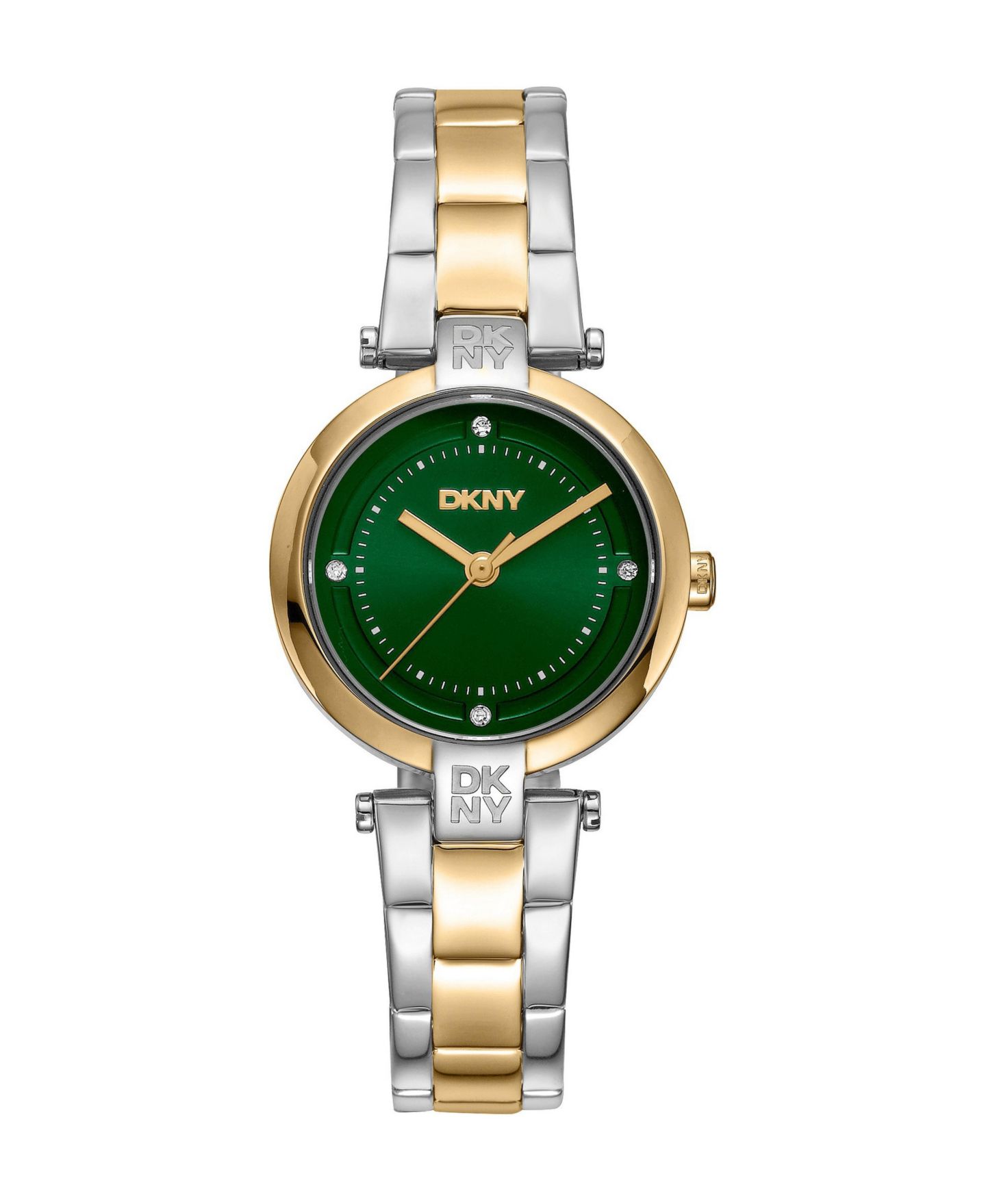 Женские часы DKNY Quartz Two Tone Stainless Steel Bracelet Watch — фото 1